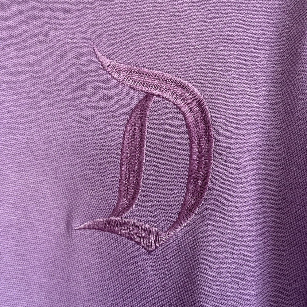 Lavender Disneyland V-neck Sweater with Embroidered D logo - Picture 3 of 6